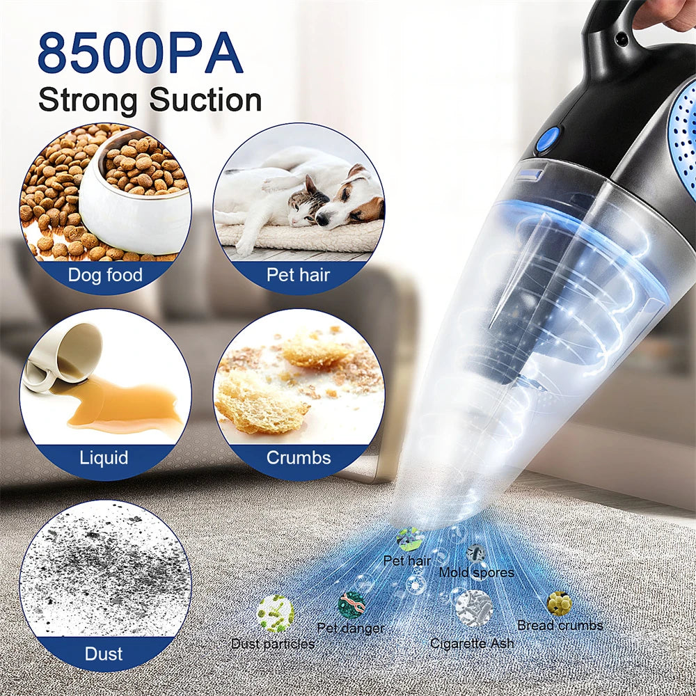 [US Direct] Powerful Wet and Dry Handheld Vacuum Cleaner for Cleaning Appliance Enthusiasts